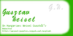 gusztav weisel business card